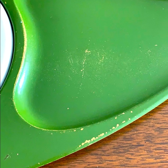 Vintage 1970's Mod Green Cheese and Cracker Tray - Picture 5 of 5